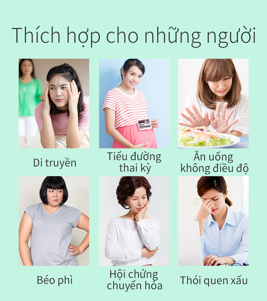 thích hợp cho những người ăn uống không điều độ, béo phì